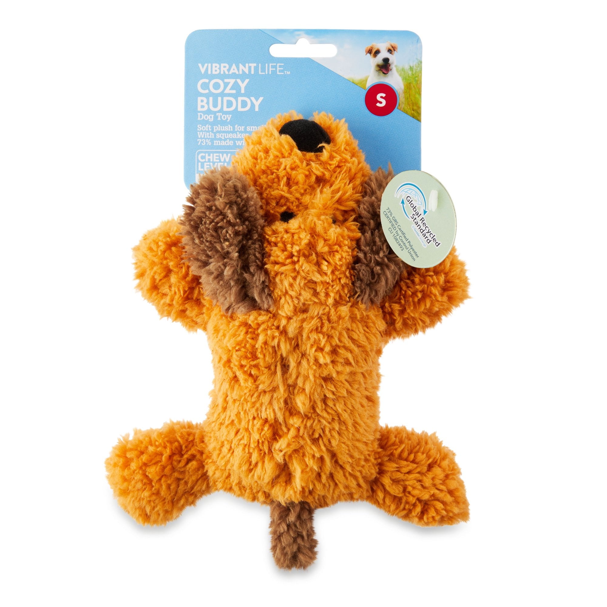 Vibrant Life Cozy Buddy Floppy Dog Toy, Chew Level 1 - Image 4