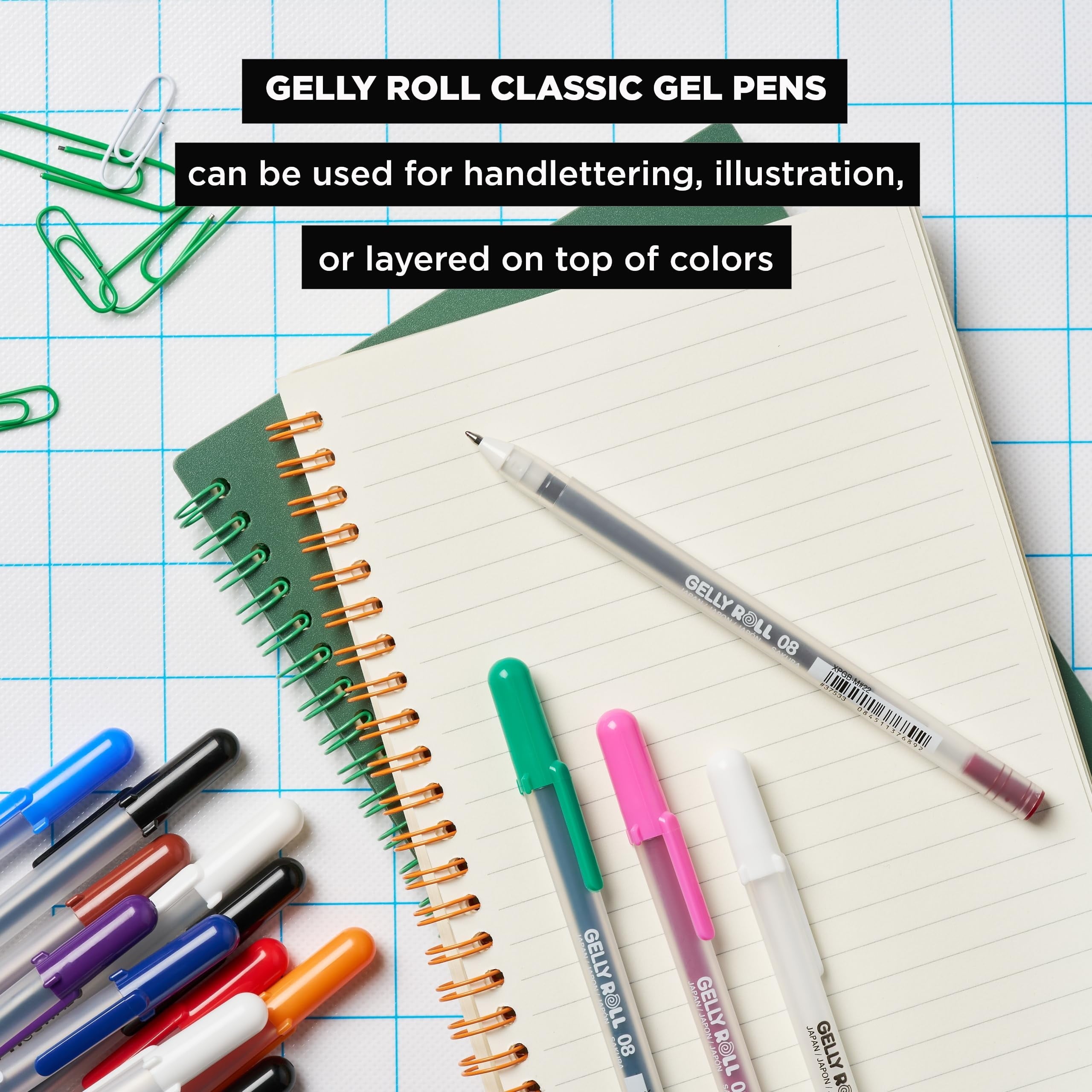 Sakura Gelly Roll Gel Pens - Fine, Medium & Bold Tip Ink Pens for Journaling, Art, or Drawing - Classic White Ink - 05/08/10 Assorted Tip Si - Image 4