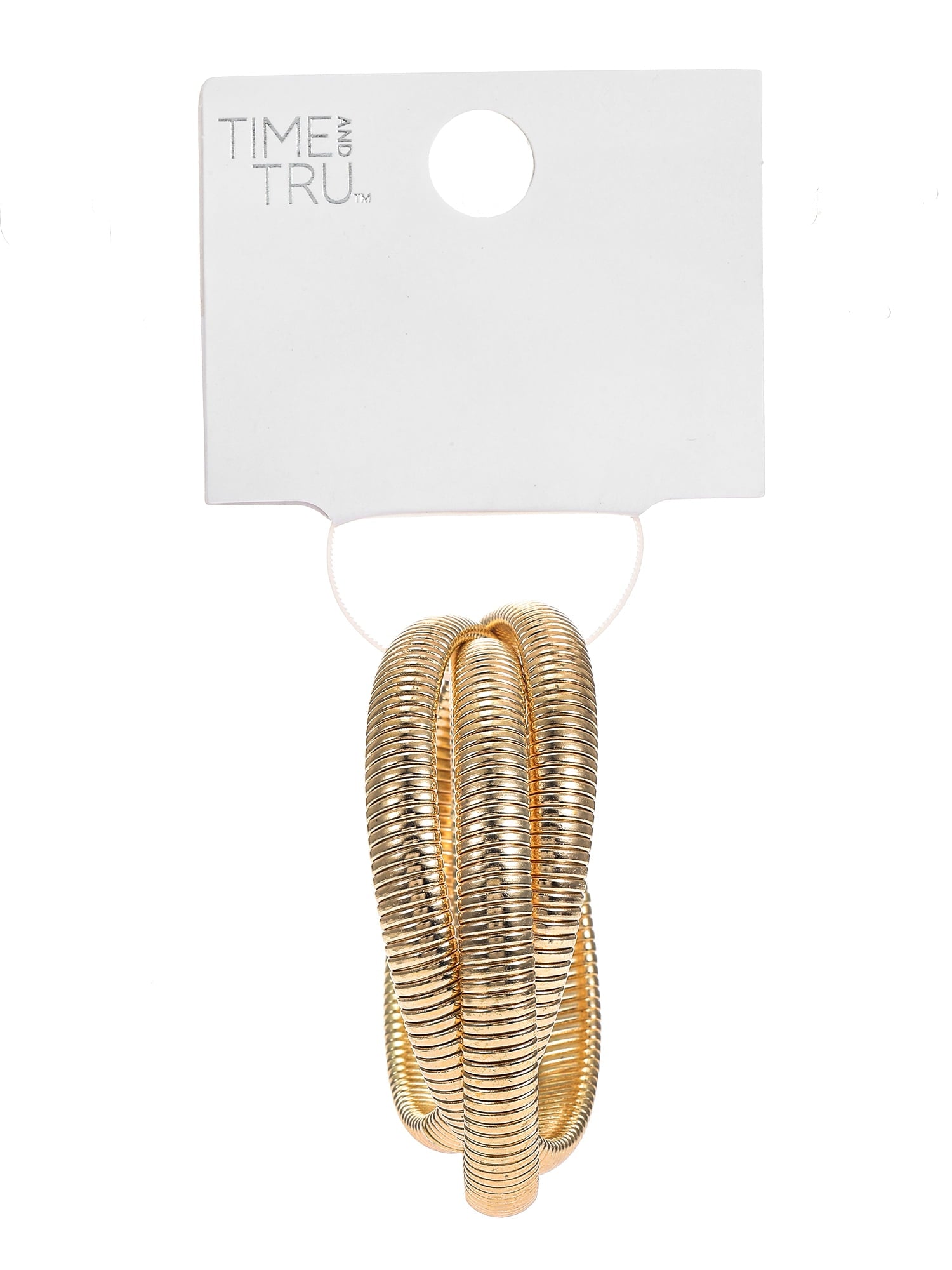 Women's Gold-Tone Twist Bangle Bracelet, 1 Piece - Image 4