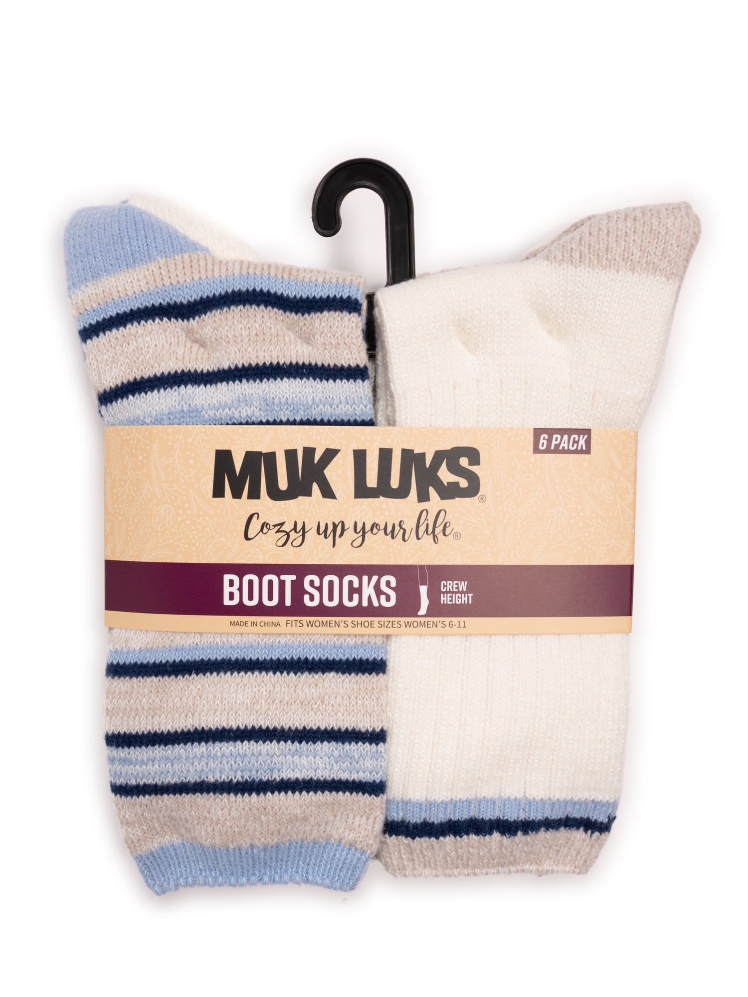 Women's Fluffy Dream Crew Boot Socks, 6-Pack, OSFM - Image 2