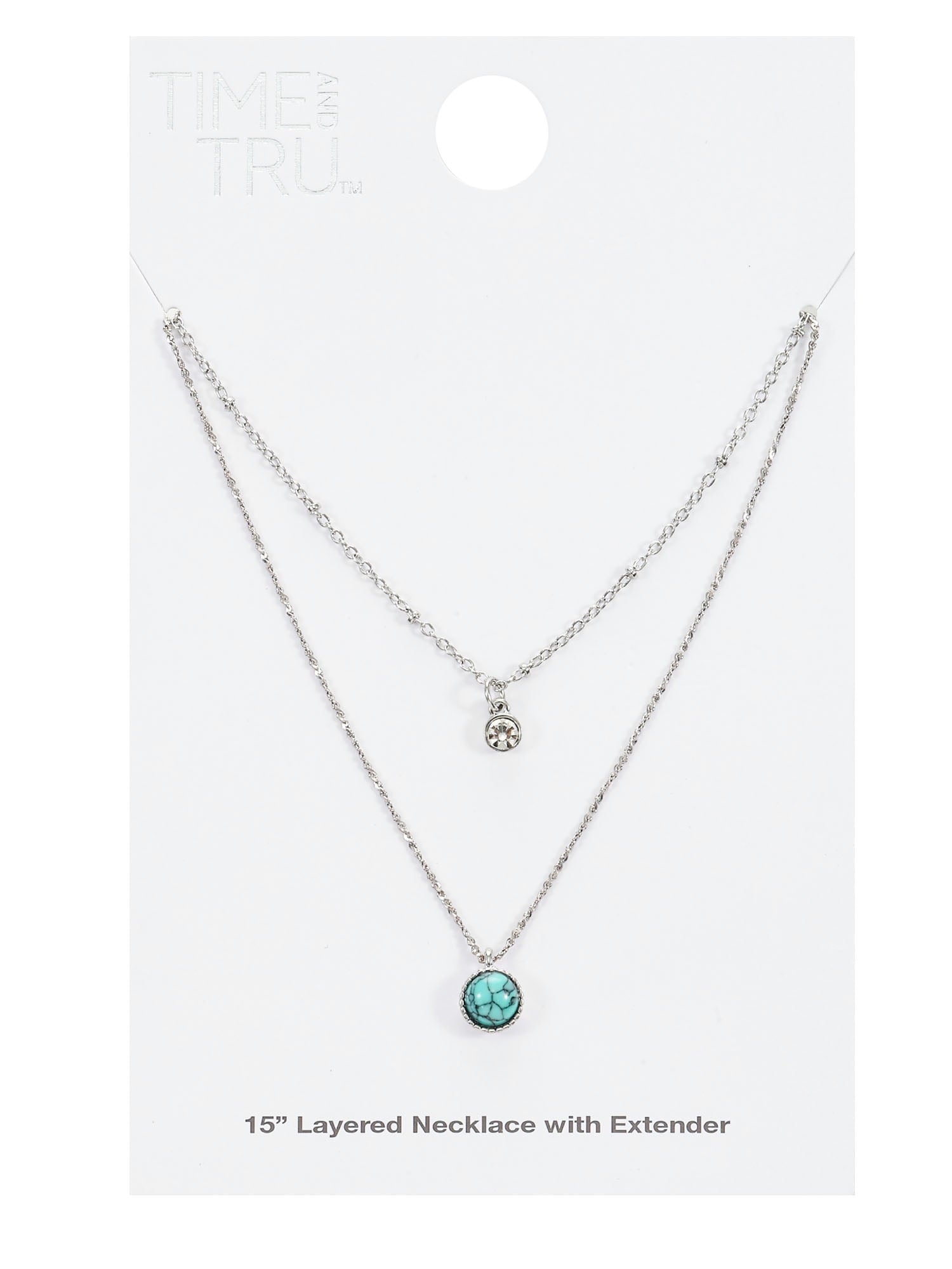 Women's Silvertone Layered Necklace, 1 Piece - Image 4