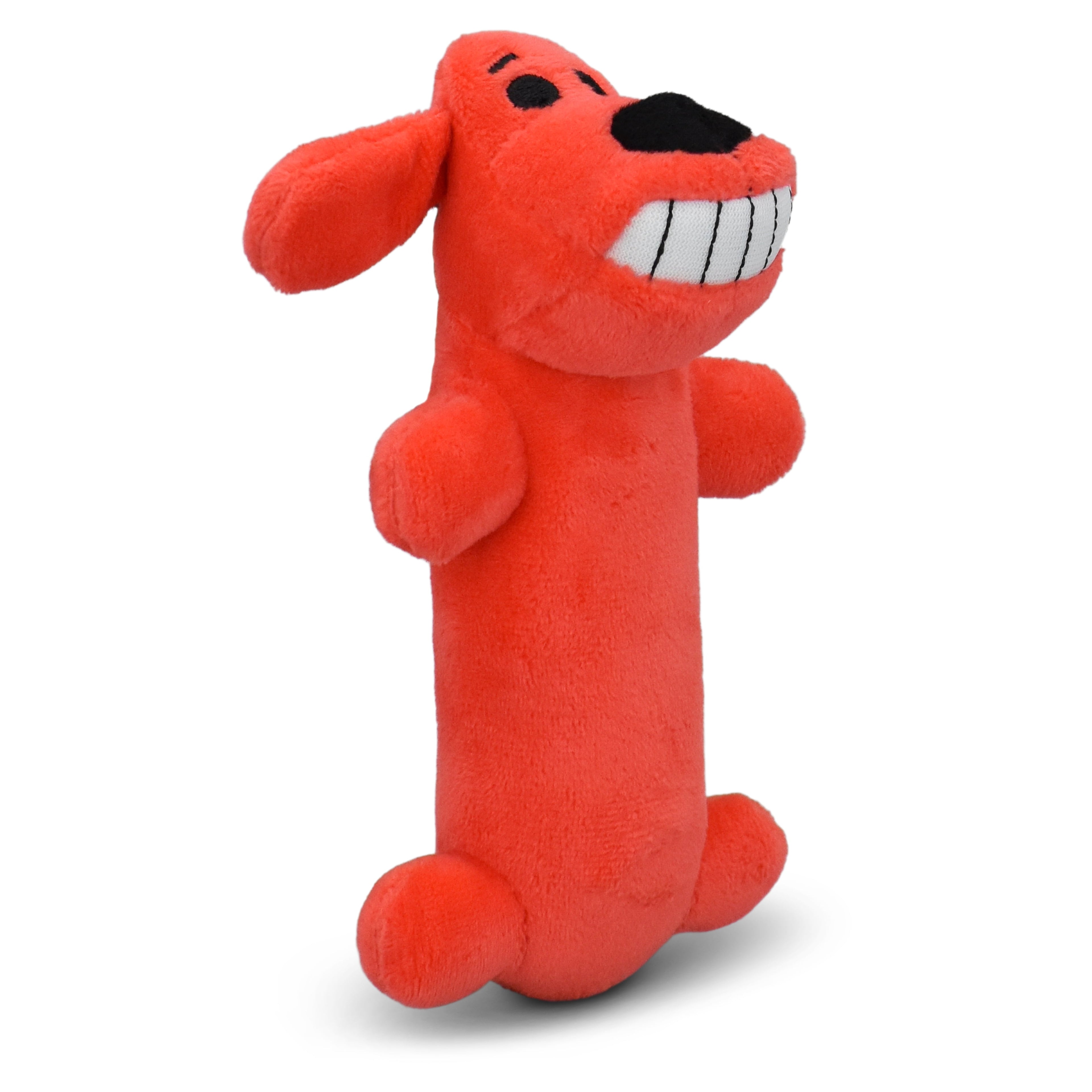 Smiling Loofa Plush Dog Toy with Squeaker, 6 inch - Image 3