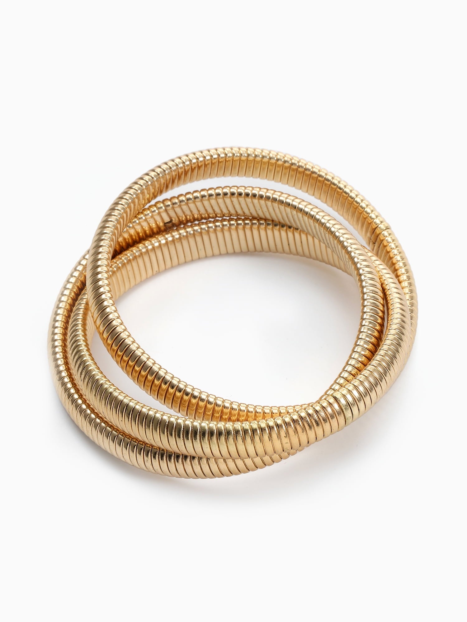 Women's Gold-Tone Twist Bangle Bracelet, 1 Piece - Image 3