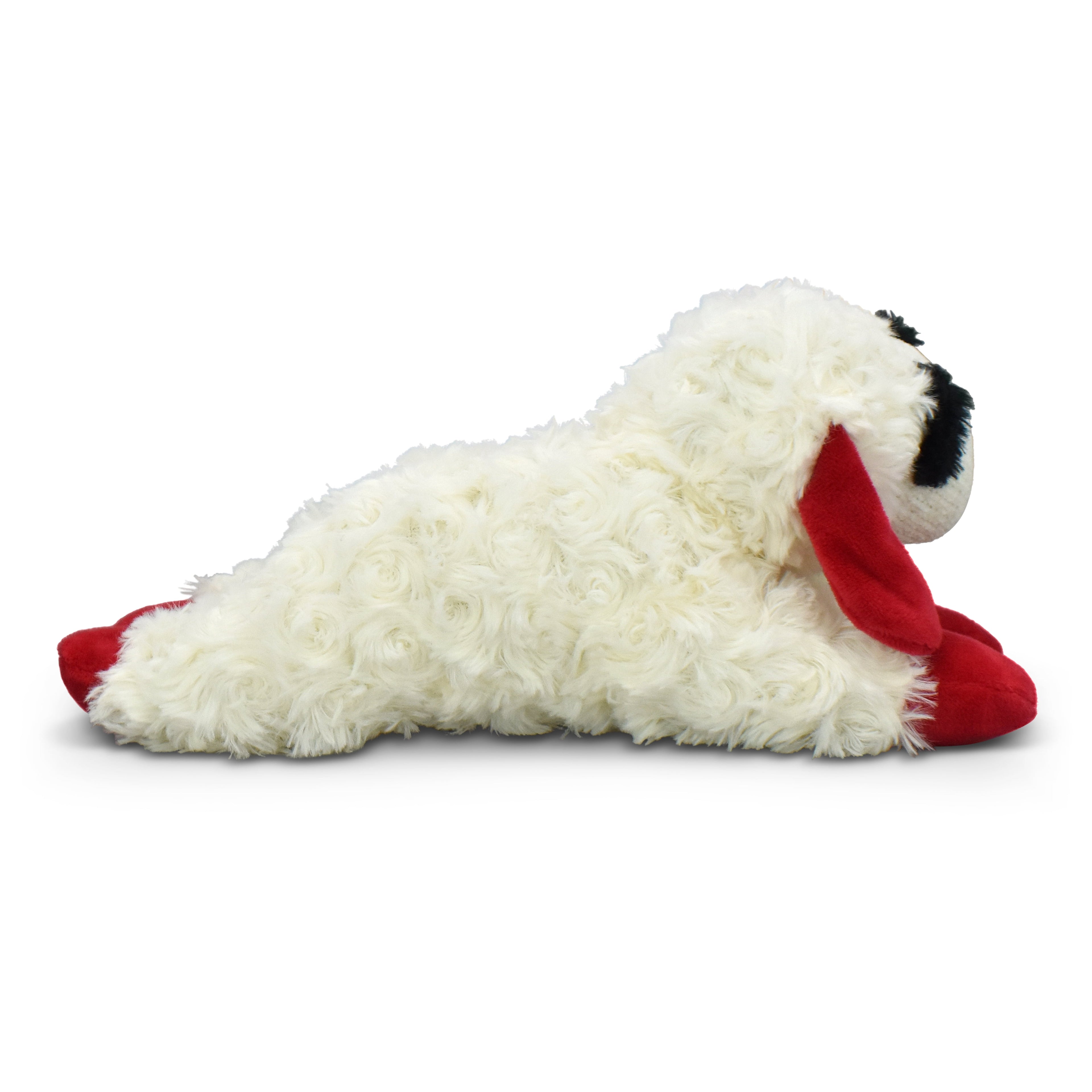 Plush Lamb Chop Dog Toy with Squeaker, Medium - Image 3