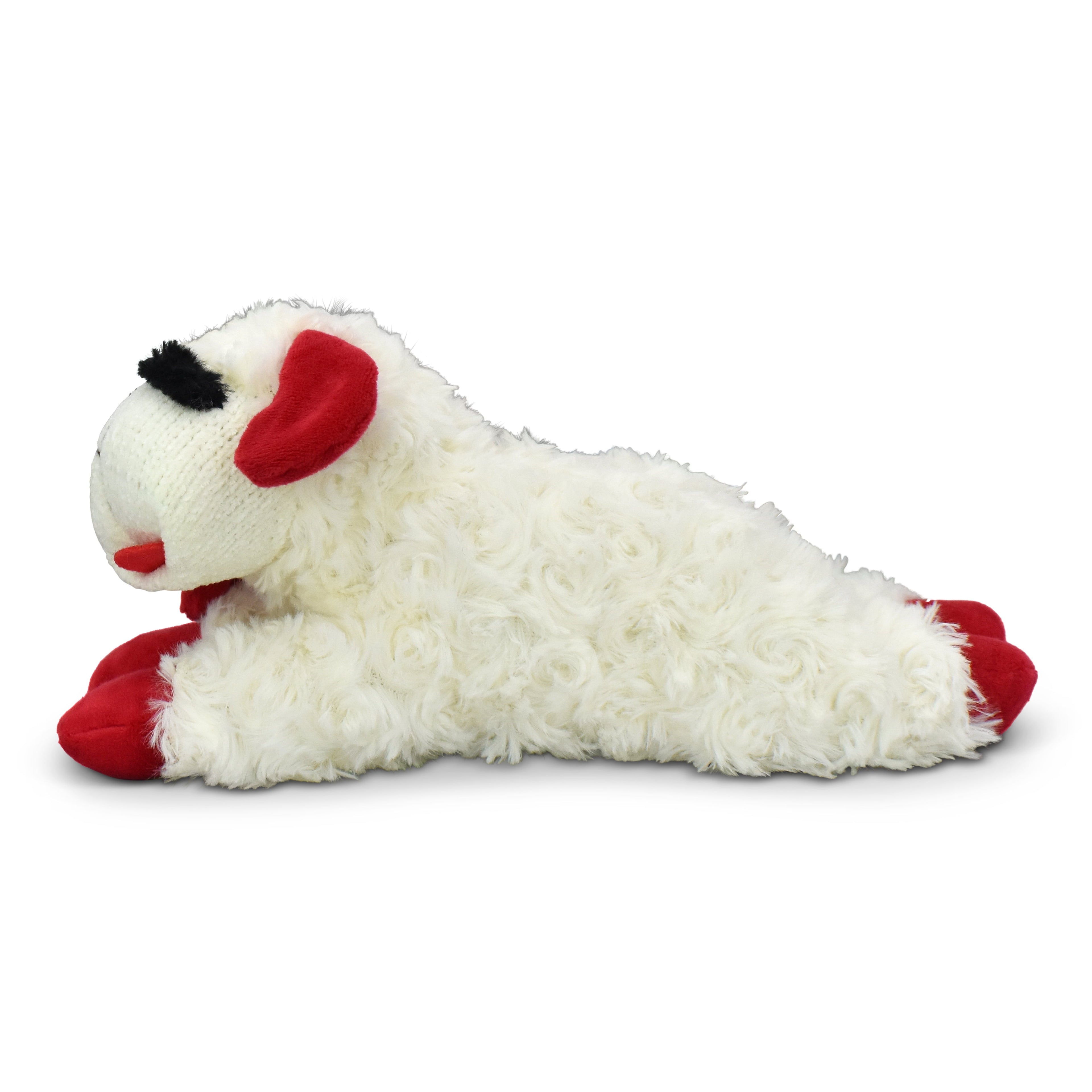 Plush Lamb Chop Dog Toy with Squeaker, Medium - Image 5
