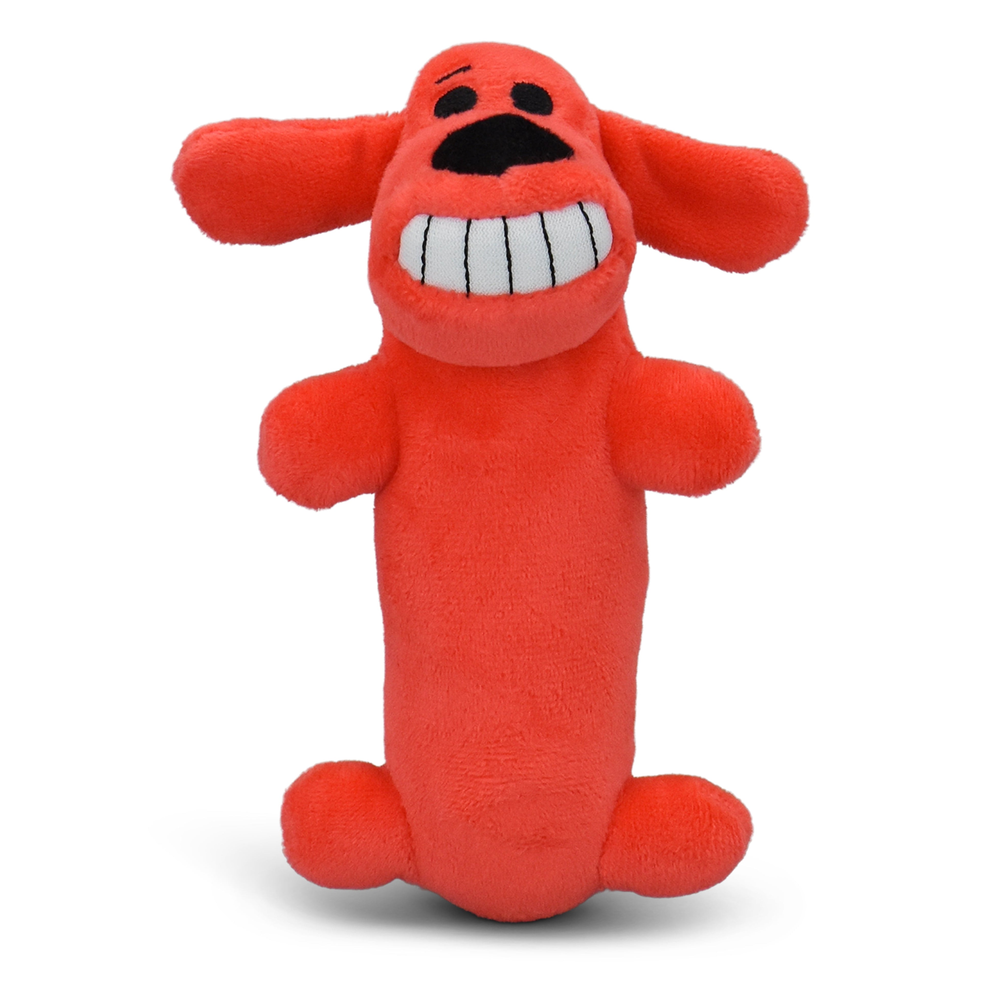 Smiling Loofa Plush Dog Toy with Squeaker, 6 inch - Image 2