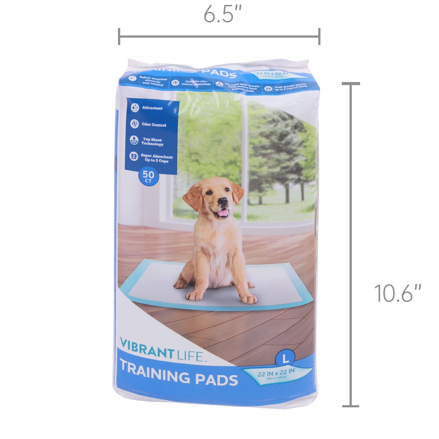 Training Pads – Super Absorbent, Leak Proof, & Fast Dry Dog and Puppy Pee Pads – L 22 in x 22 in, 50 Count - Image 5
