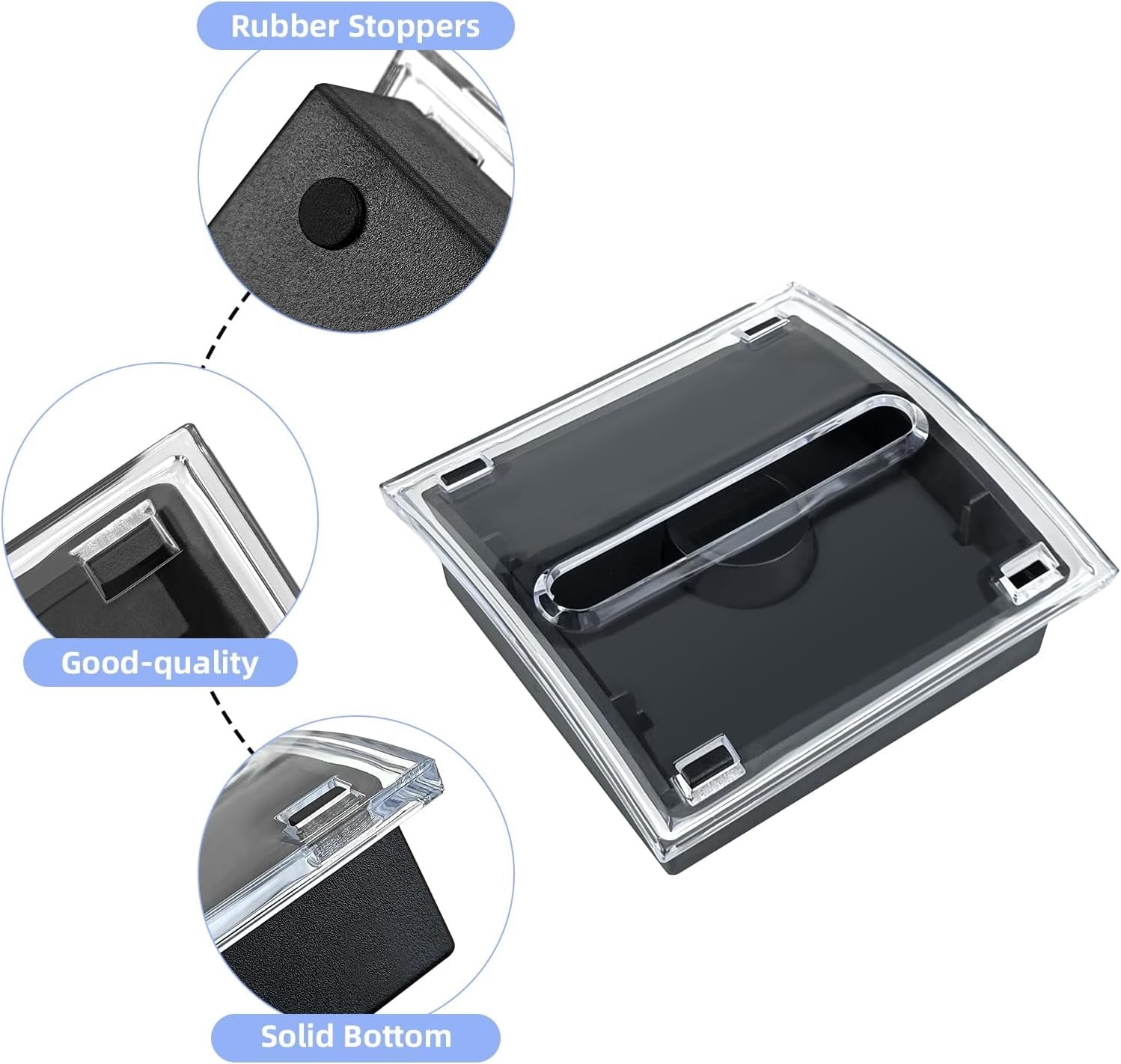 TACYKIBD  Post it Note Dispenser,3x3 InchesSticky Note Holder, Black Base,Pop up Post it Notes Dispenser for Office Home Classroom Desk Supp - Image 3