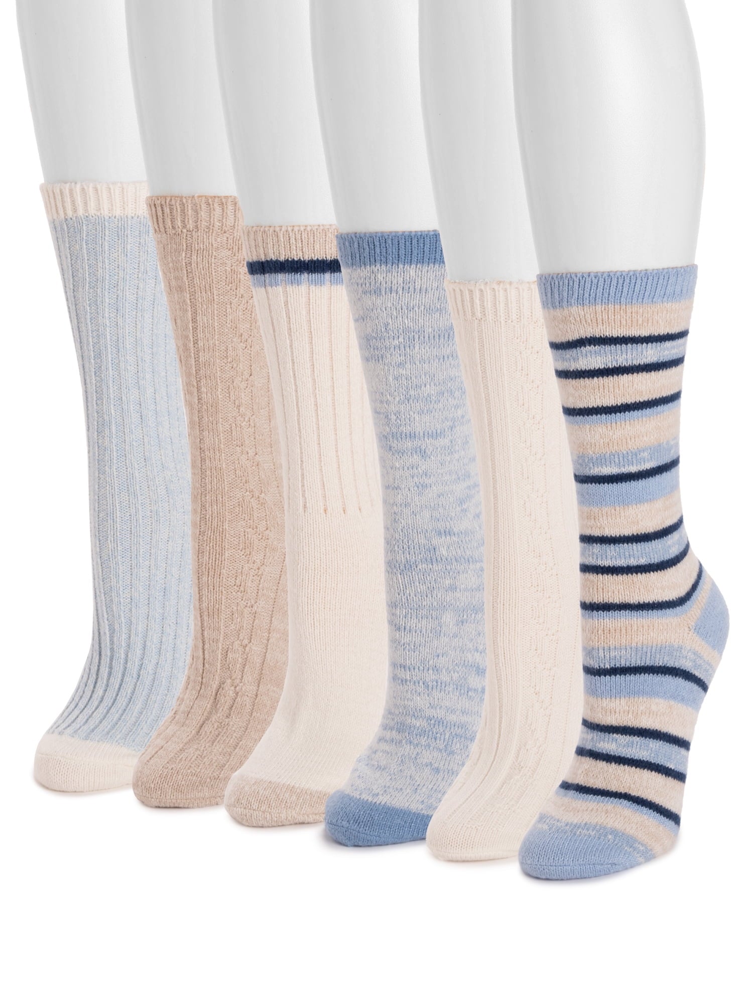 Women's Fluffy Dream Crew Boot Socks, 6-Pack, OSFM - Image 3
