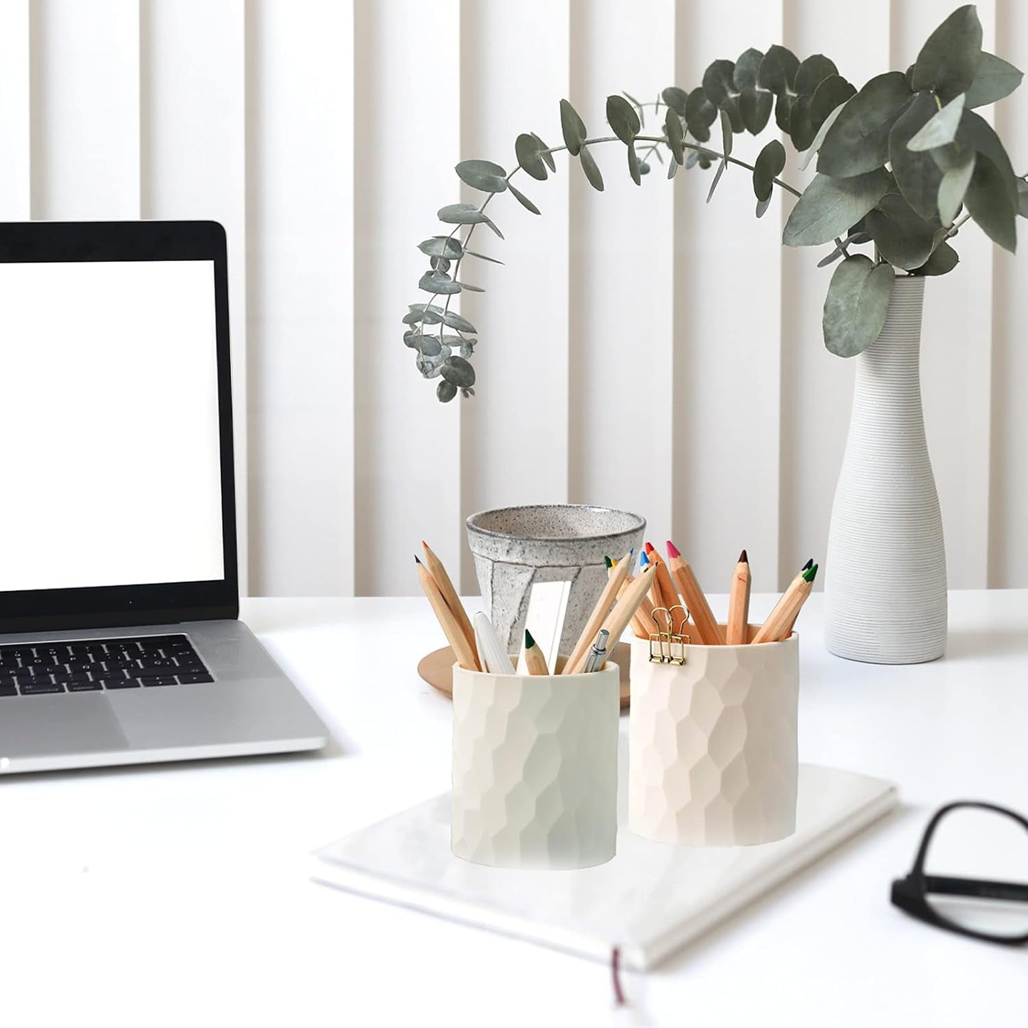 Silicone Pen Holder, Nordic Modern Minimalist Makeup Organizer for Desk, Waterproof Office Supplies, Multifunctional ... - Image 3