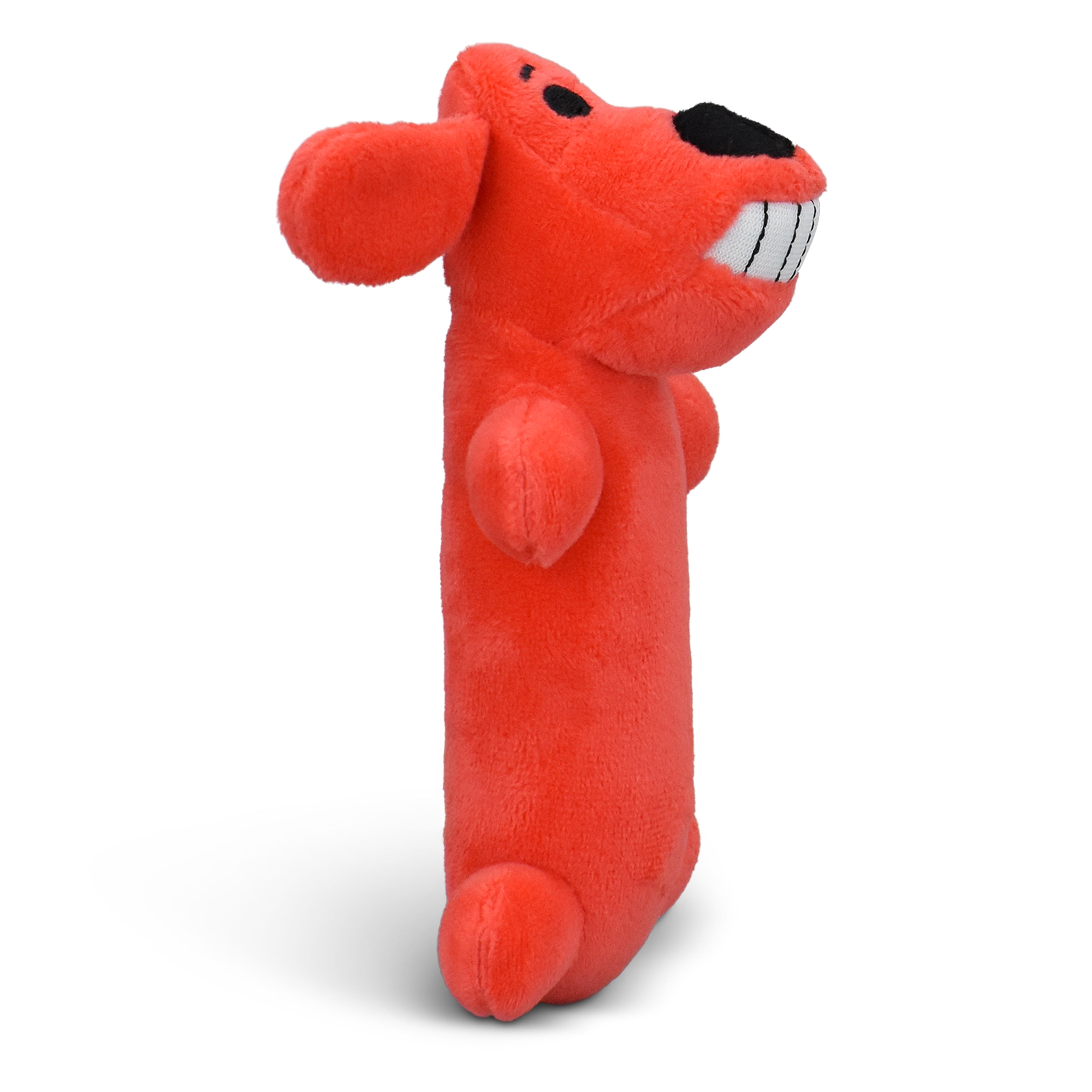 Smiling Loofa Plush Dog Toy with Squeaker, 6 inch - Image 4