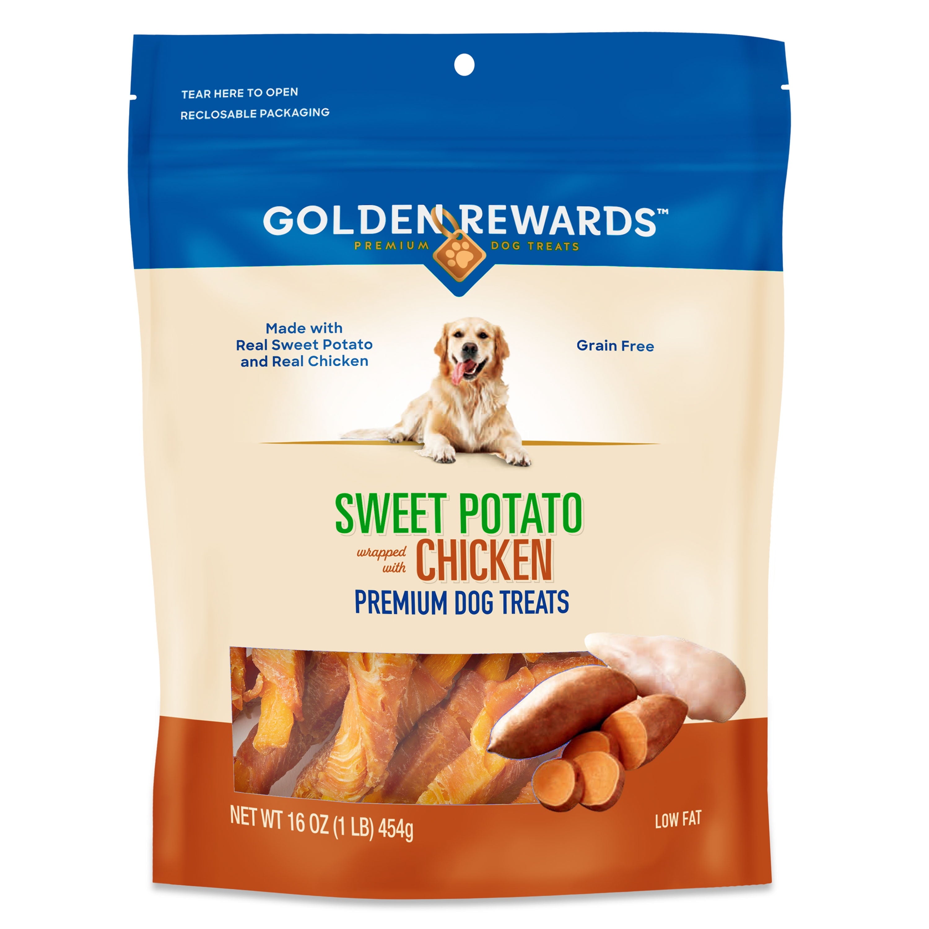 Sweet Potato Wrapped with Chicken Dog Treats, 16 oz