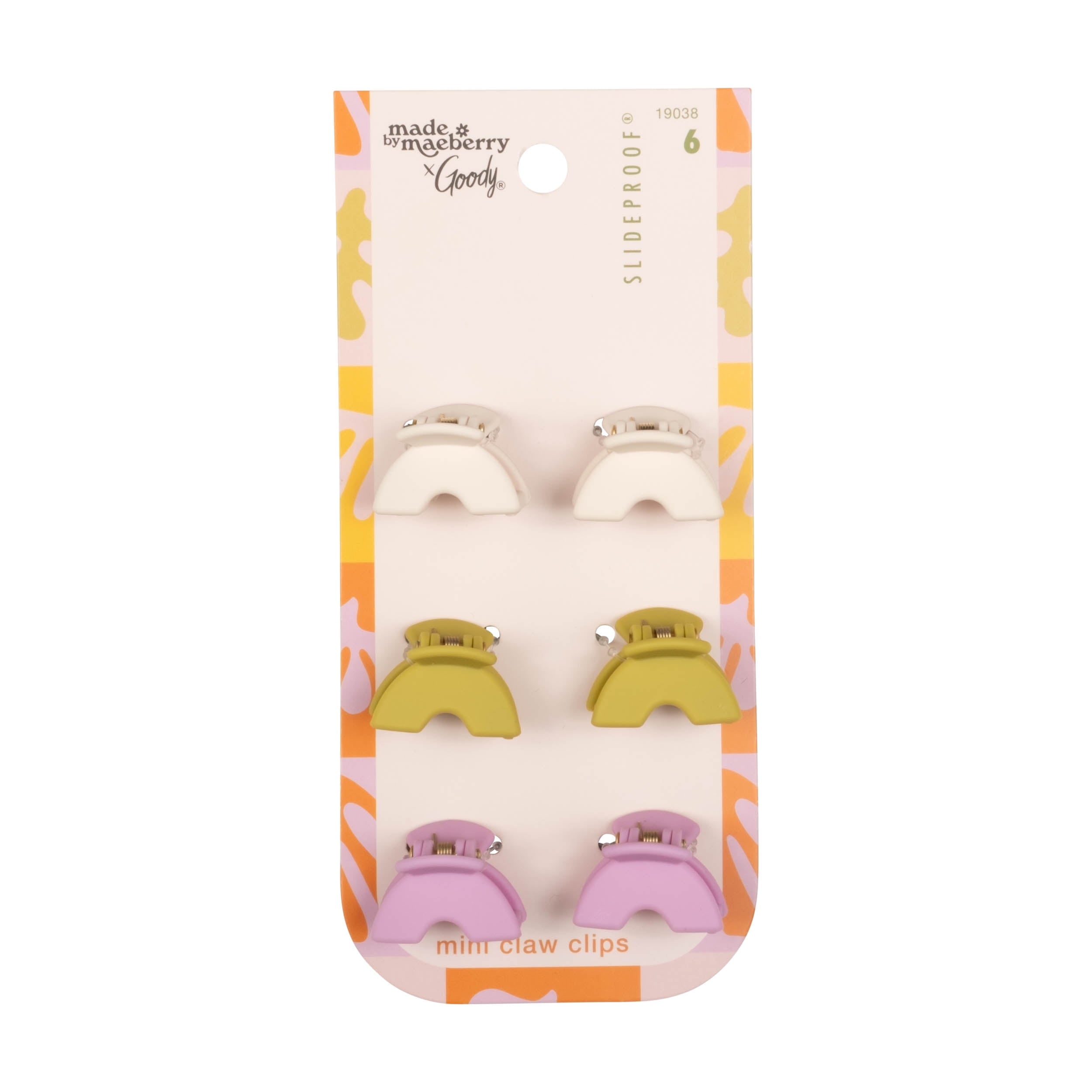 Tru x Maeberry Small Claw Clips, Trendy Hair Accessories for Women & Girls, 6 Ct