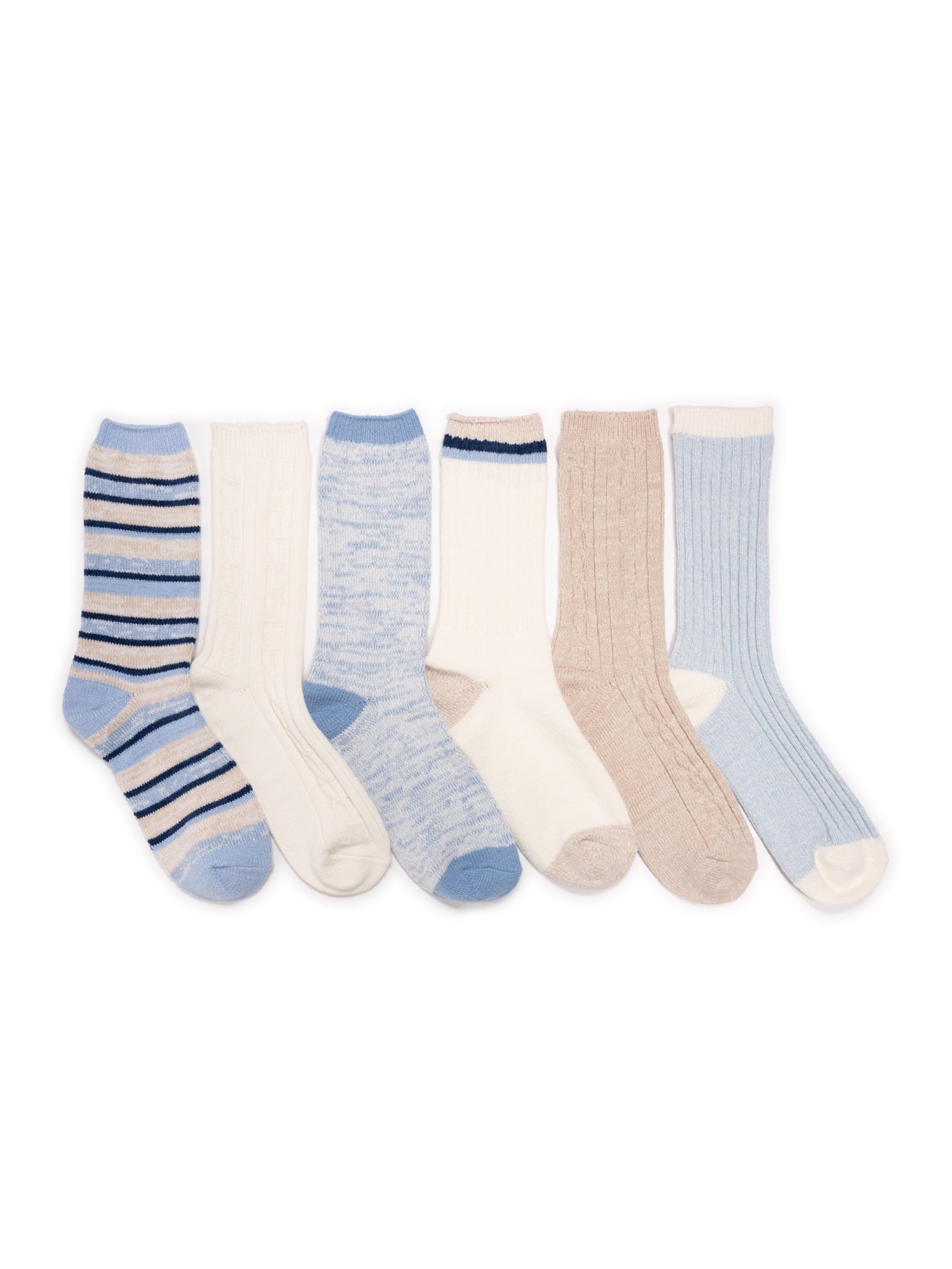 Women's Fluffy Dream Crew Boot Socks, 6-Pack, OSFM