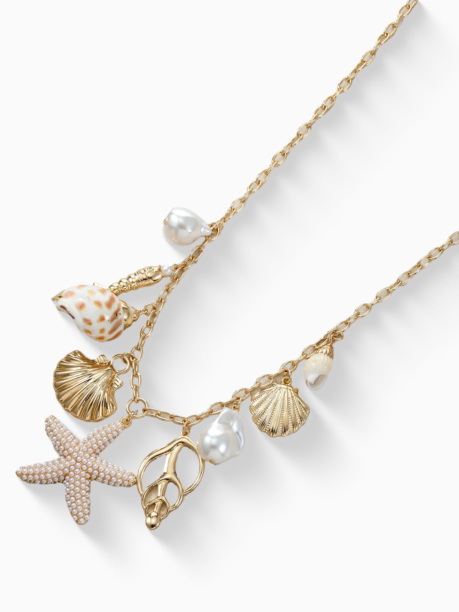 Starfish & Shell Charm Necklace
