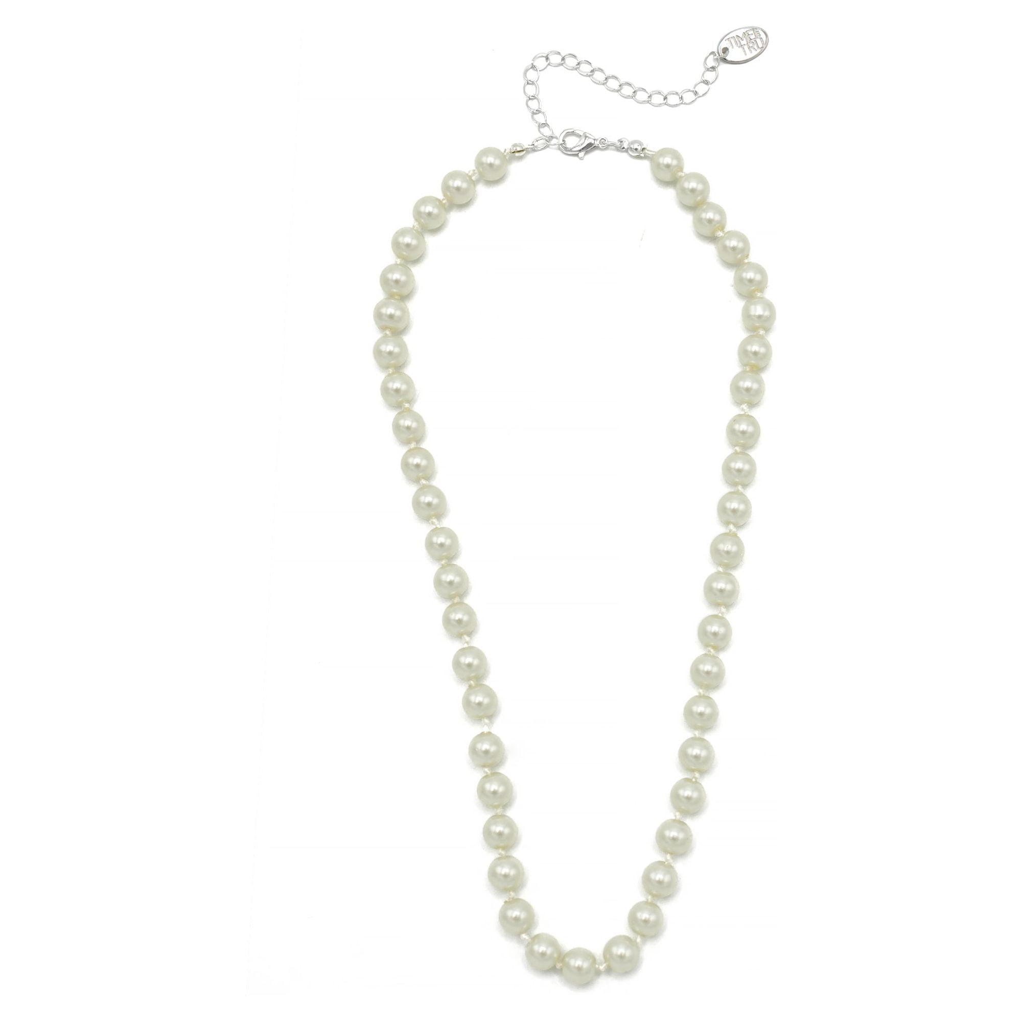 Women's Faux Pearl Necklace 17.5" with Extender