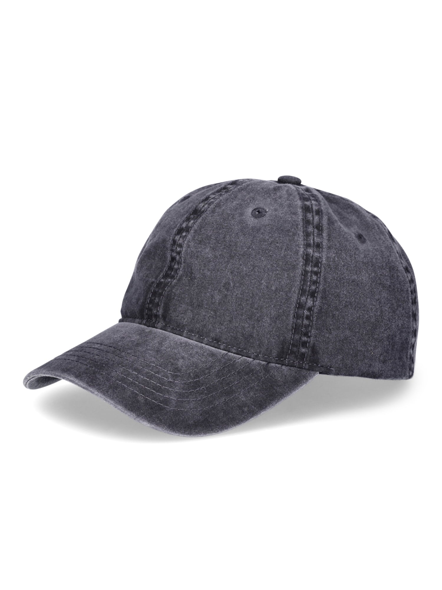 Women's Washed Cotton Twill Baseball Hat, Black Soot