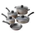 Tramontina 9-Piece Non-Stick Cookware Set, Champagne
