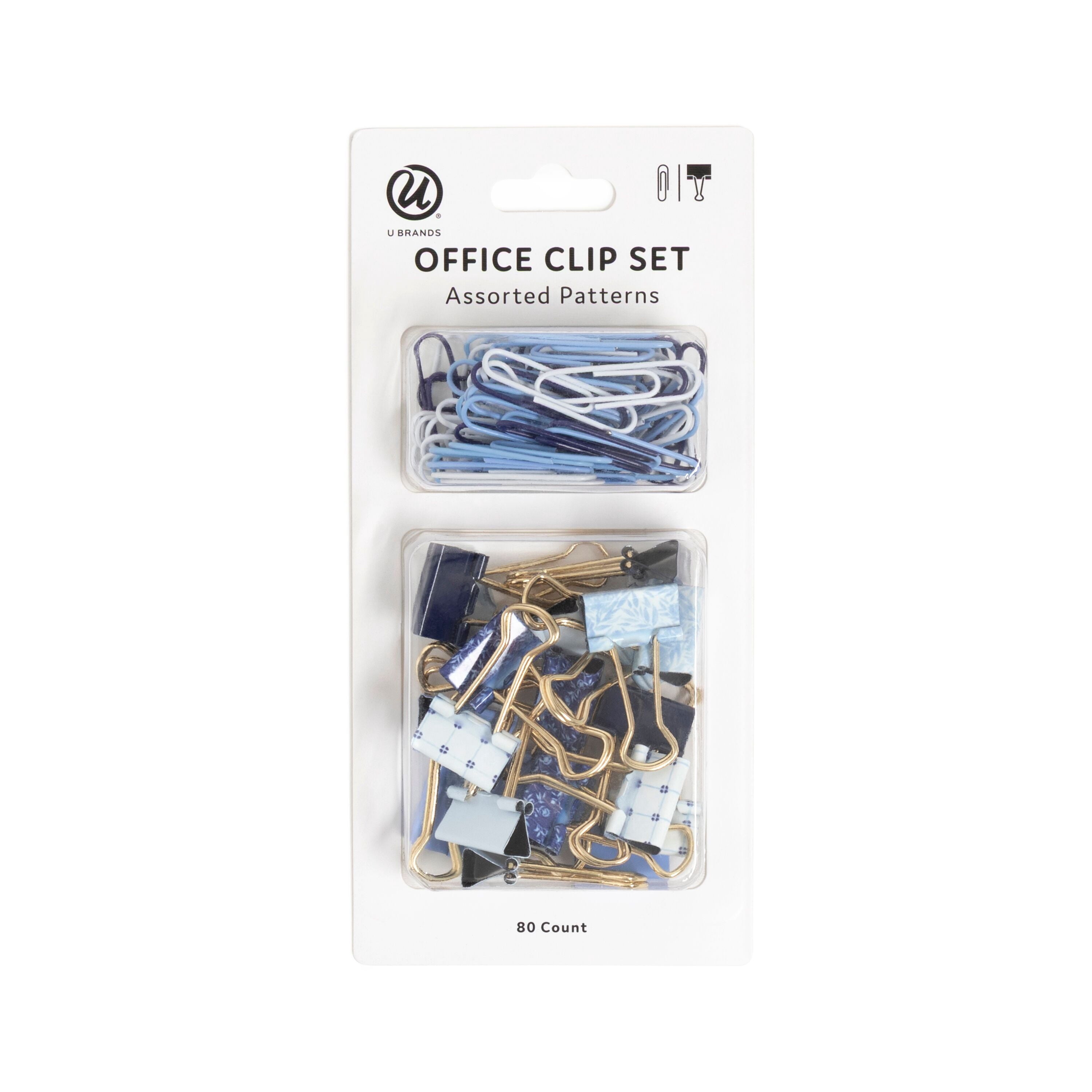 U Brands Office Accessory Kit, 80 Count, Multi-Color, Stationery Set