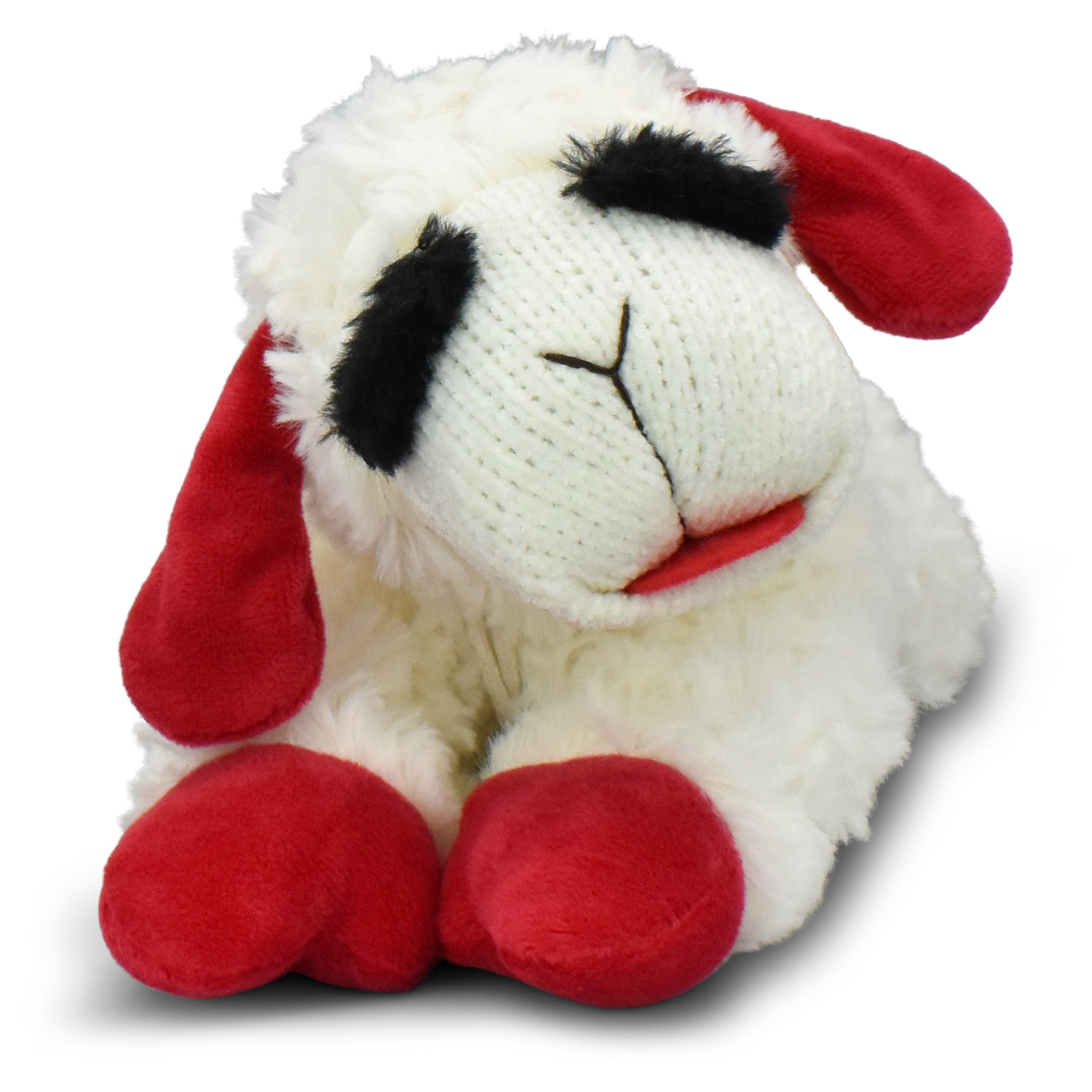 Plush Lamb Chop Dog Toy with Squeaker, Medium - Image 2