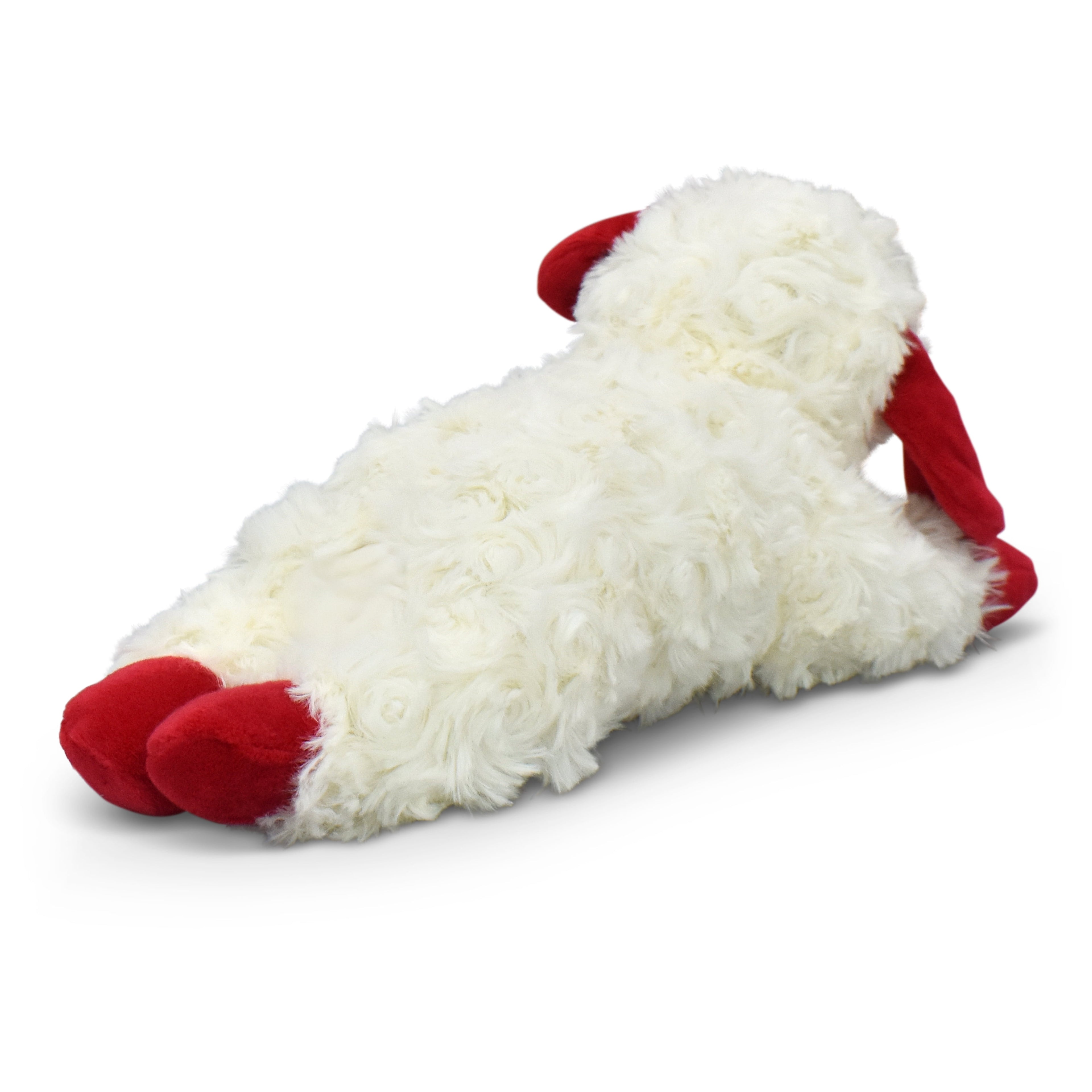 Plush Lamb Chop Dog Toy with Squeaker, Medium - Image 4