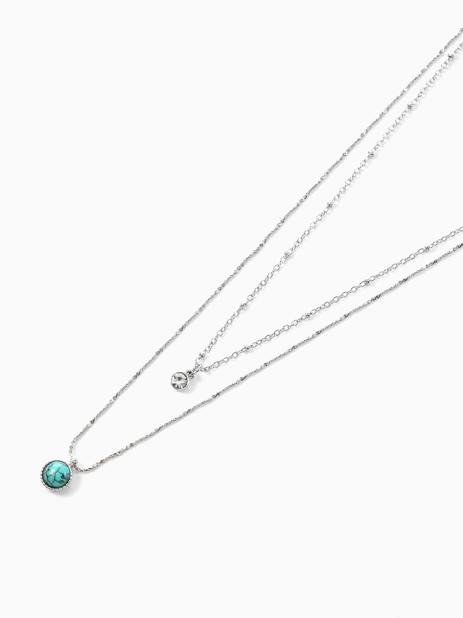 Women's Silvertone Layered Necklace, 1 Piece - Image 3