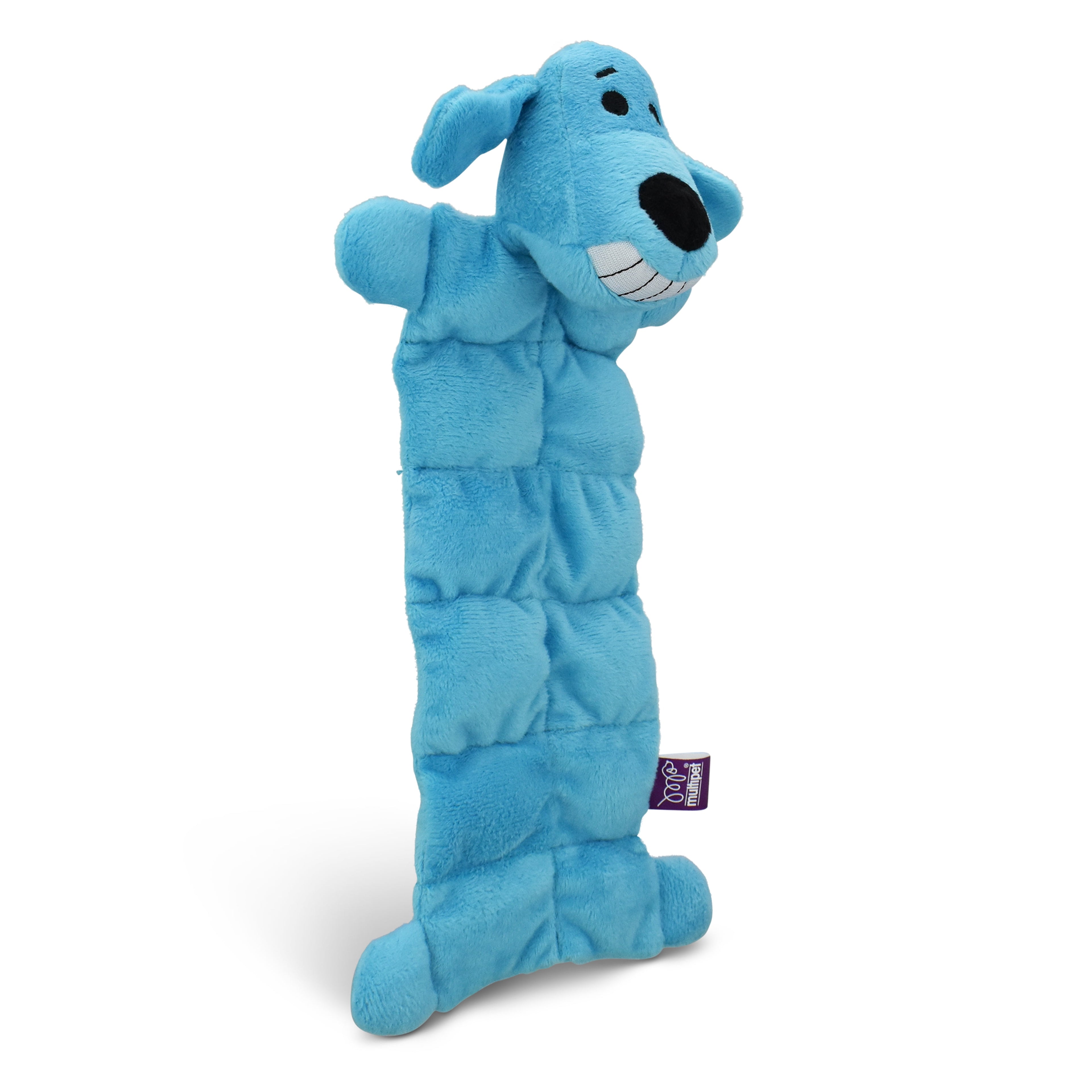 Smiling Loofa Mat Plush Dog Toy, 12 inches Long, 13 Squeakers - Image 4