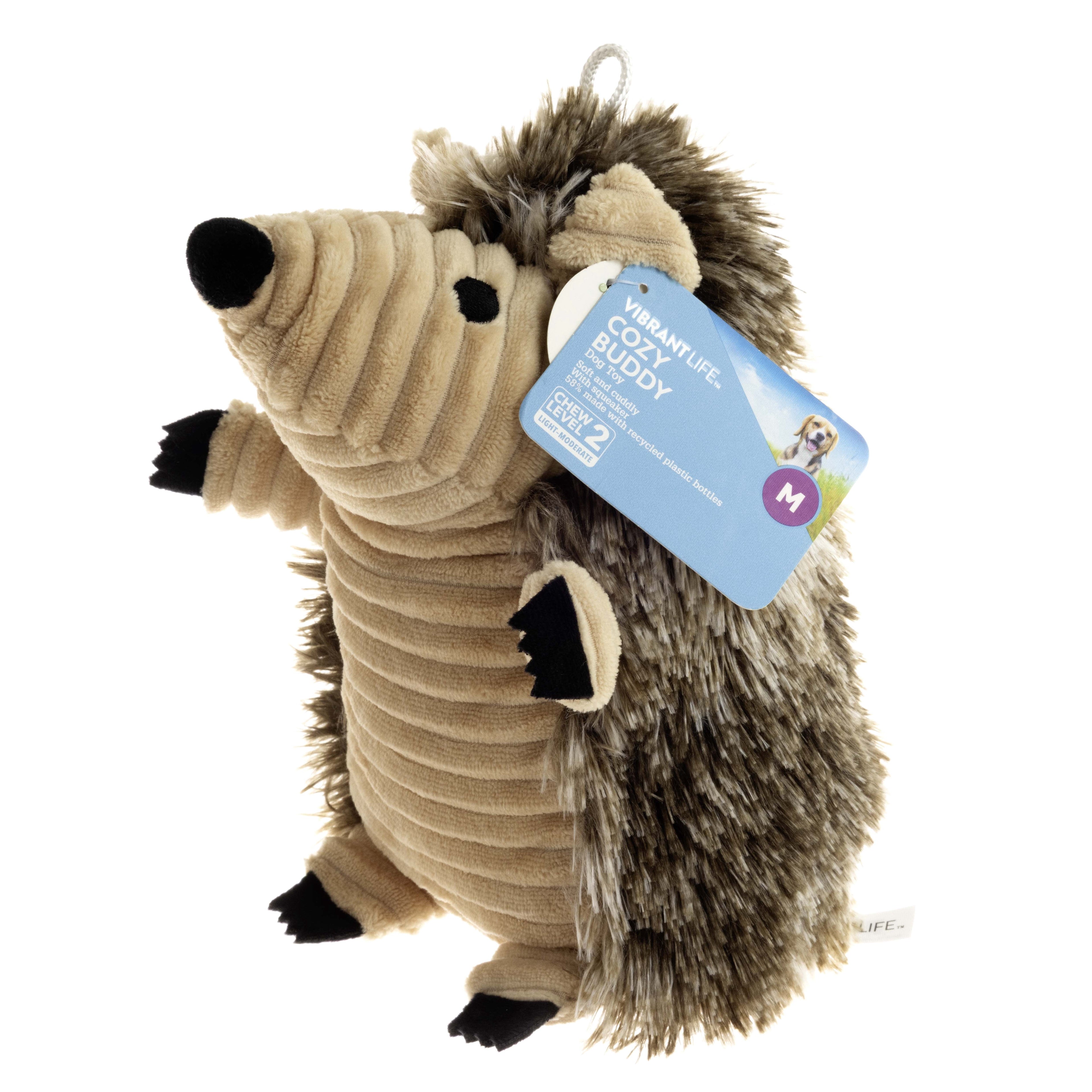 Vibrant Life Cozy Buddy 7.5 inch Hedgehog Dog Toy, Chew Level 2 - Image 5