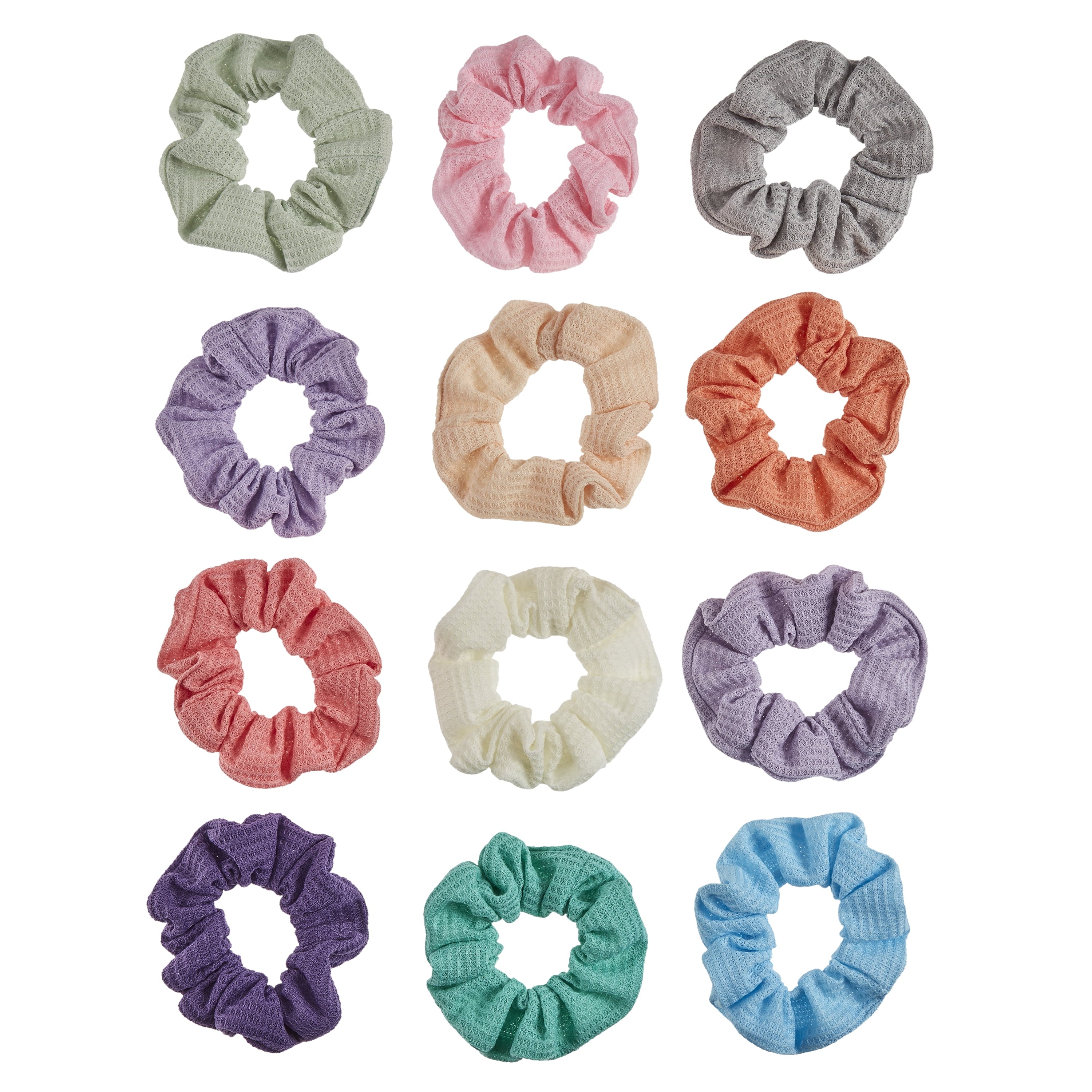 Value Pack Scrunchie Hair Ties, Multicolor, 12 Count - Image 3
